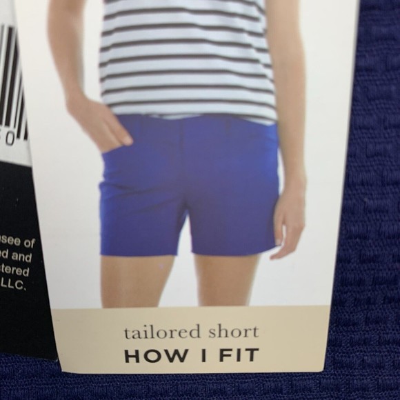 The Limited Shorts Womens Size 4 Navy Blue Waffle Weave Tailored Short Chino - Picture 7 of 16